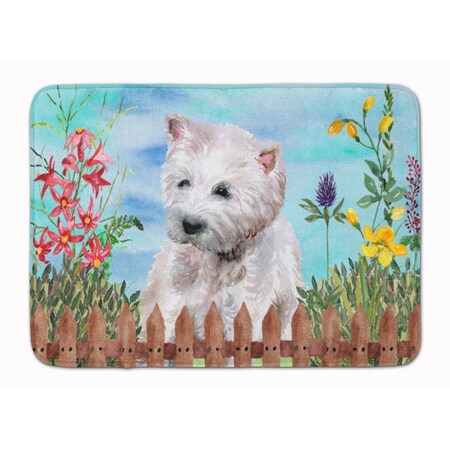 Carolines Treasures Westie Spring Machine Washable Memory Foam Mat CK1263RUG